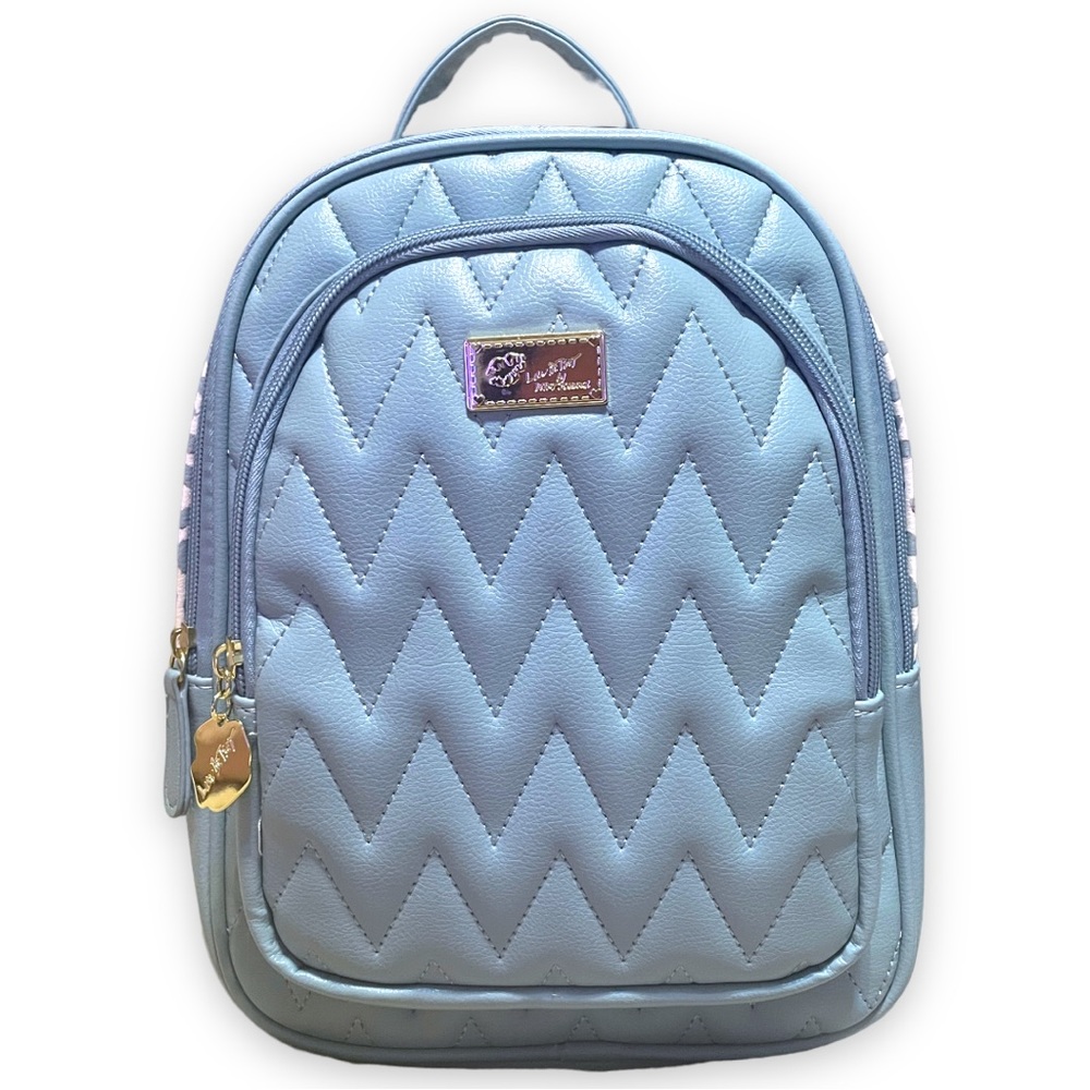 NWOT Betsey Johnson Blue Quilted Backpack